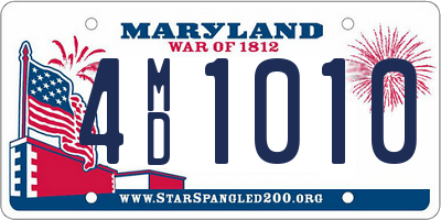 MD license plate 4MD1010