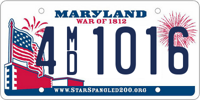 MD license plate 4MD1016