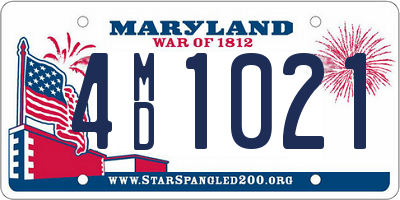 MD license plate 4MD1021