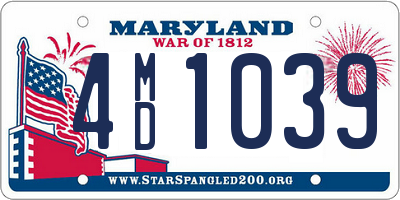 MD license plate 4MD1039