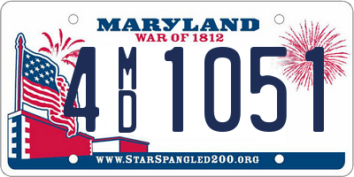 MD license plate 4MD1051