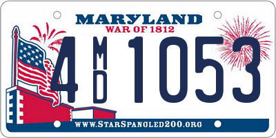 MD license plate 4MD1053