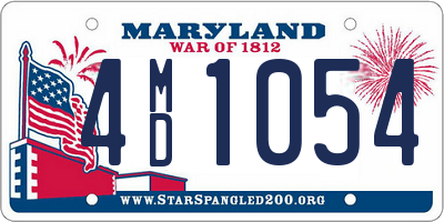 MD license plate 4MD1054