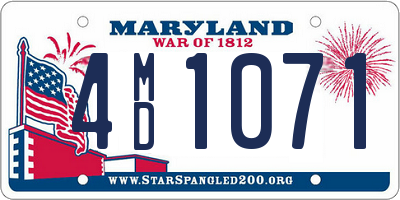 MD license plate 4MD1071