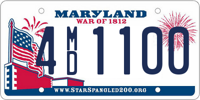 MD license plate 4MD1100