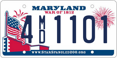 MD license plate 4MD1101