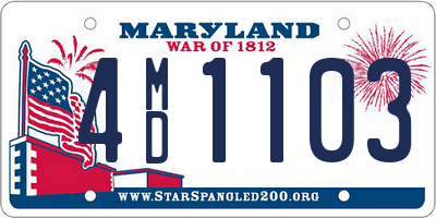 MD license plate 4MD1103