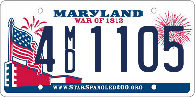 MD license plate 4MD1105