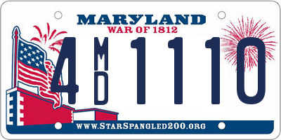 MD license plate 4MD1110