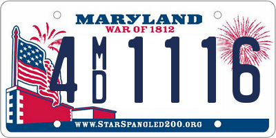 MD license plate 4MD1116
