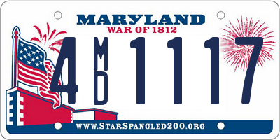 MD license plate 4MD1117