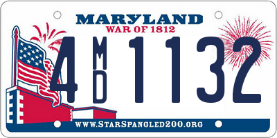 MD license plate 4MD1132