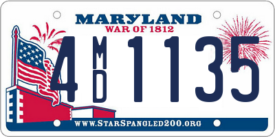 MD license plate 4MD1135