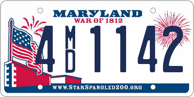 MD license plate 4MD1142