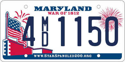 MD license plate 4MD1150