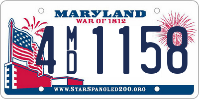 MD license plate 4MD1158