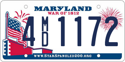 MD license plate 4MD1172