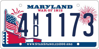 MD license plate 4MD1173