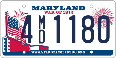 MD license plate 4MD1180