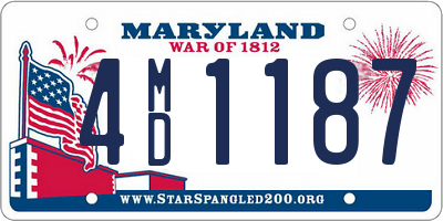 MD license plate 4MD1187