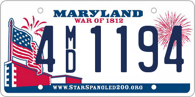 MD license plate 4MD1194