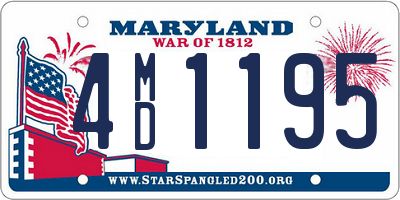 MD license plate 4MD1195