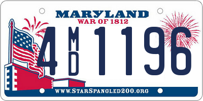 MD license plate 4MD1196