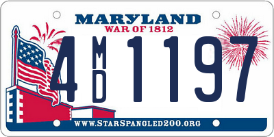 MD license plate 4MD1197