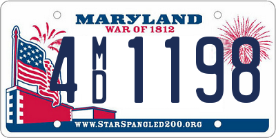 MD license plate 4MD1198