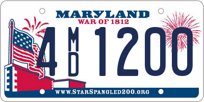 MD license plate 4MD1200