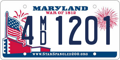 MD license plate 4MD1201