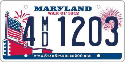 MD license plate 4MD1203