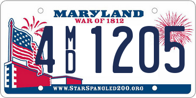 MD license plate 4MD1205