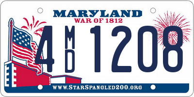 MD license plate 4MD1208