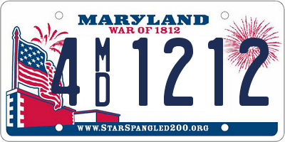 MD license plate 4MD1212