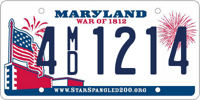 MD license plate 4MD1214