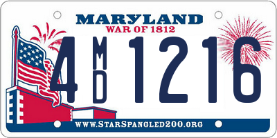 MD license plate 4MD1216