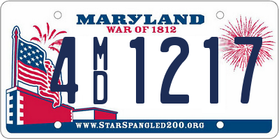 MD license plate 4MD1217