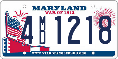 MD license plate 4MD1218