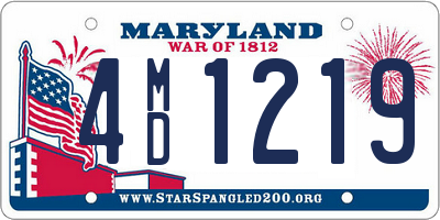 MD license plate 4MD1219