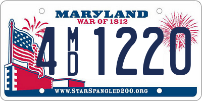 MD license plate 4MD1220