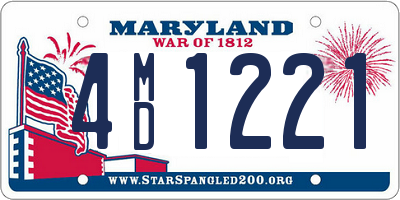 MD license plate 4MD1221