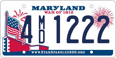 MD license plate 4MD1222