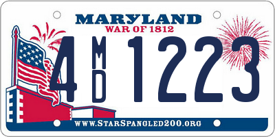 MD license plate 4MD1223