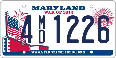 MD license plate 4MD1226