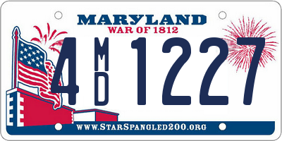 MD license plate 4MD1227