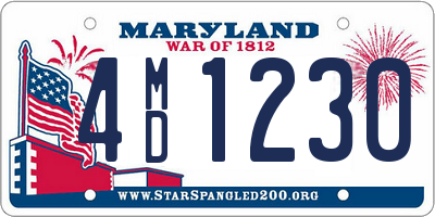 MD license plate 4MD1230