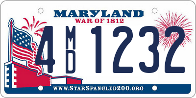 MD license plate 4MD1232