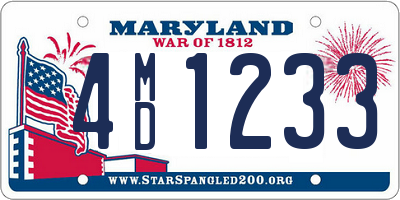 MD license plate 4MD1233