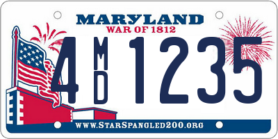 MD license plate 4MD1235